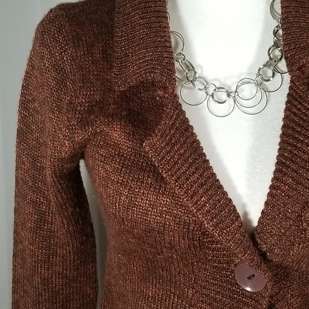 Brittany Black marron cardigan. Size S - Picture 2 of 9